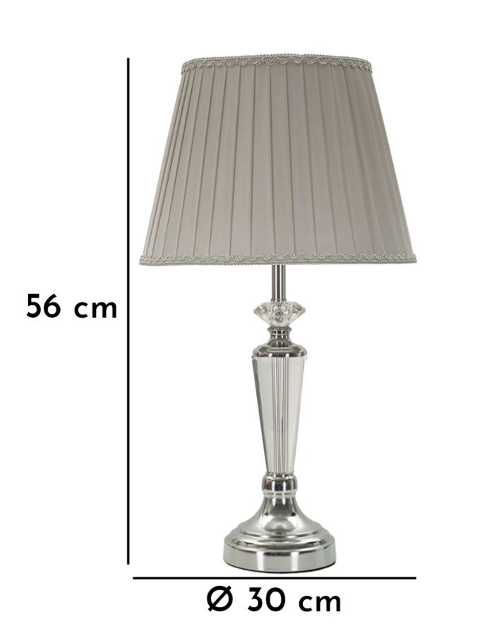 Stolová lampa Silvery Mauro Ferretti, striebroná