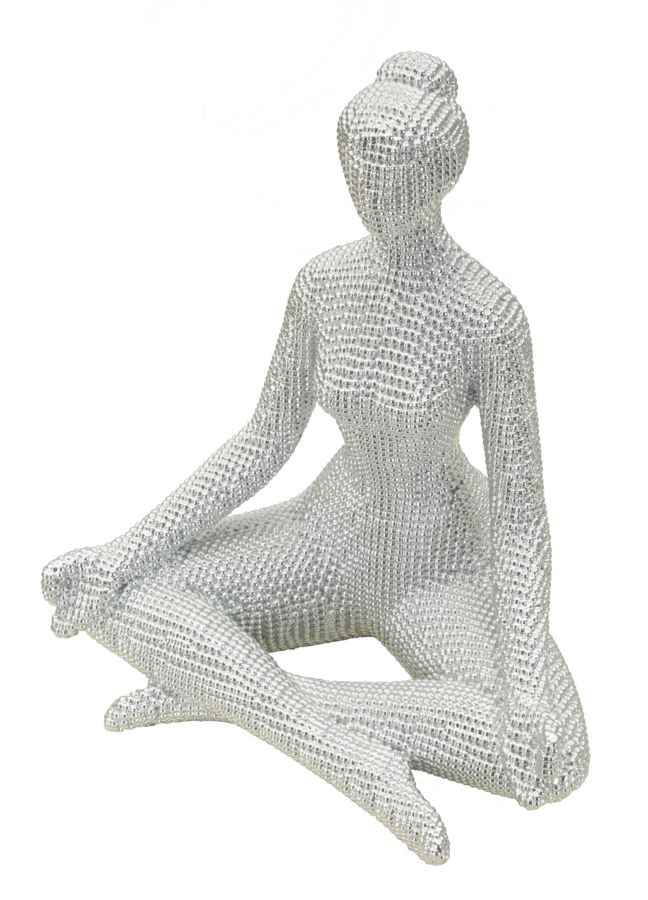 Dekoratívny doplnok Donnina Yoga Silver Mauro Ferretti 20,5×15,5×23 cm