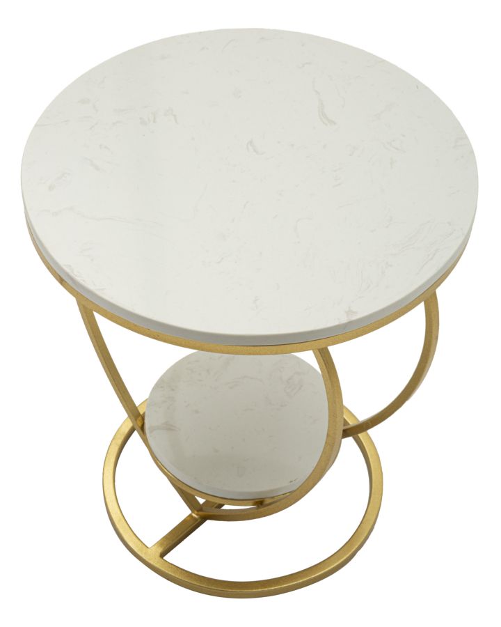 Dekoratívny doplnok Tavolinetto Heart Oro Mauro Ferretti Ø 40×45,5 cm