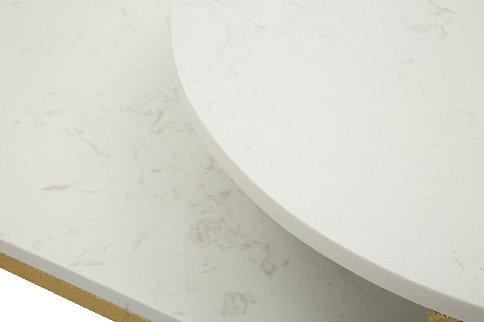 Stôl Caffe' Ankara Mauro Ferretti, biely mramor/zlatý