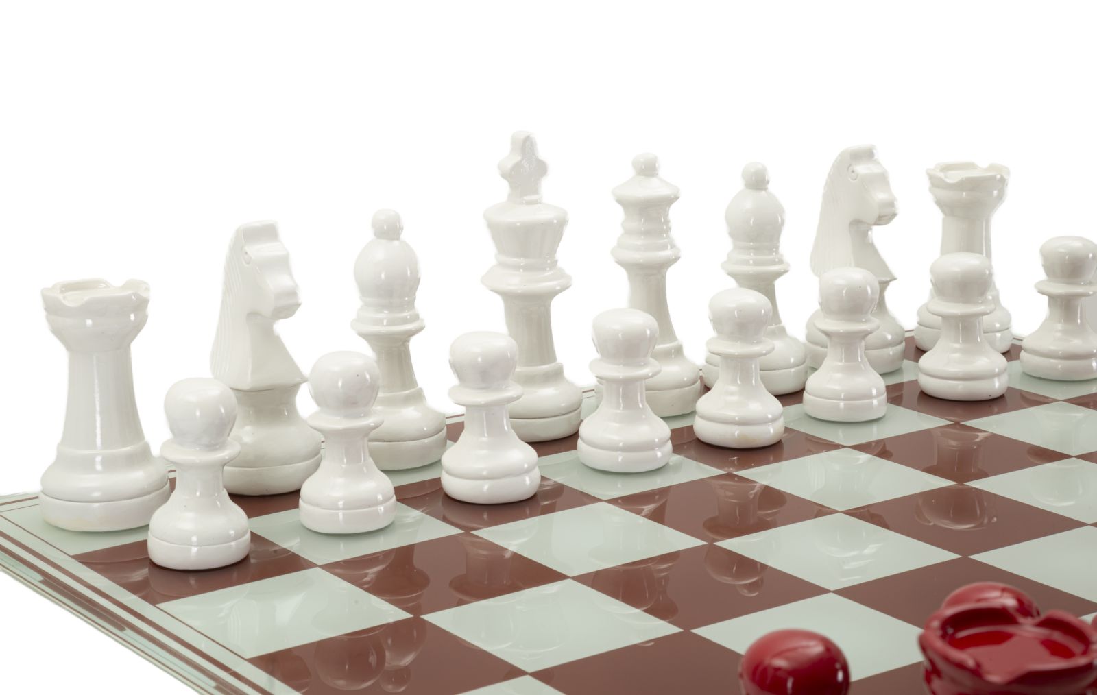 Dekoratívna socha Set Scacchiera Rossa Mauro Ferretti, červená/biela