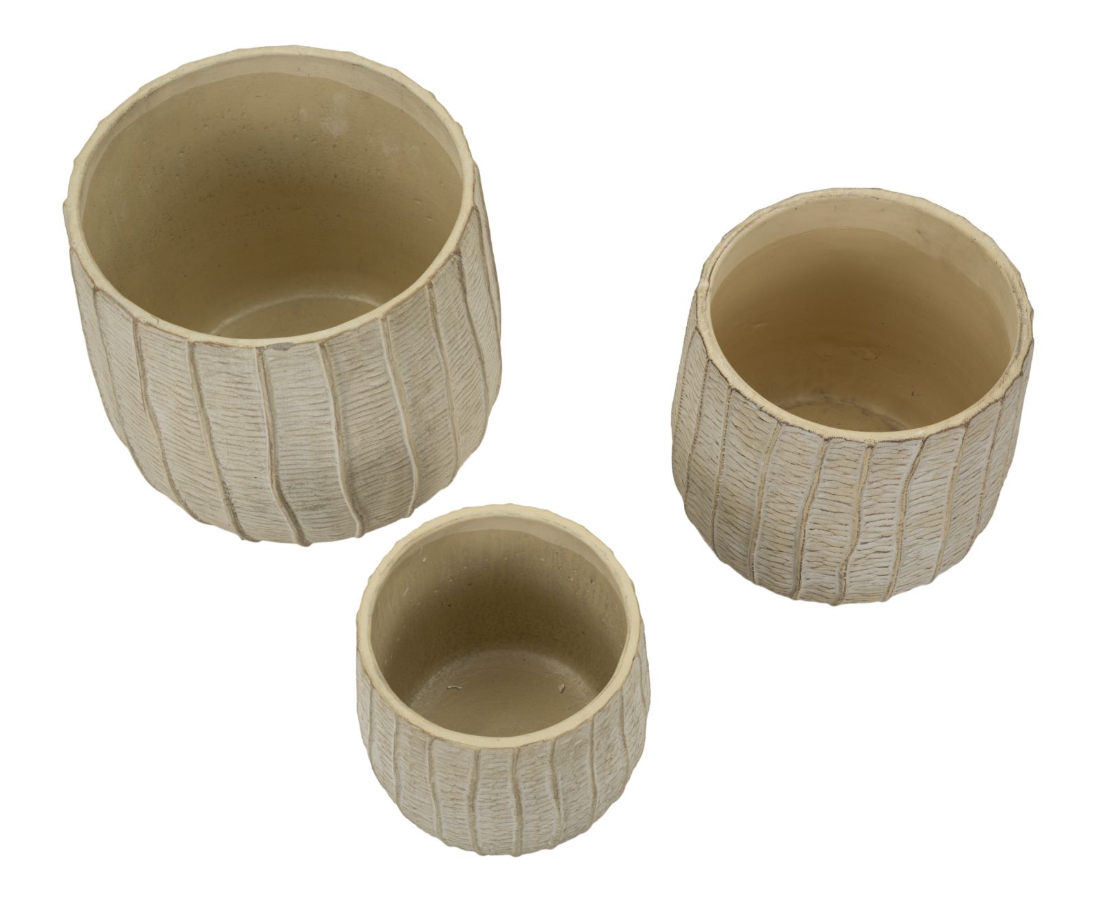 Dekoratívny doplnok Cachepot Flake Set Mauro Ferretti 30,5×27-25×22,2-19,5×18 cm