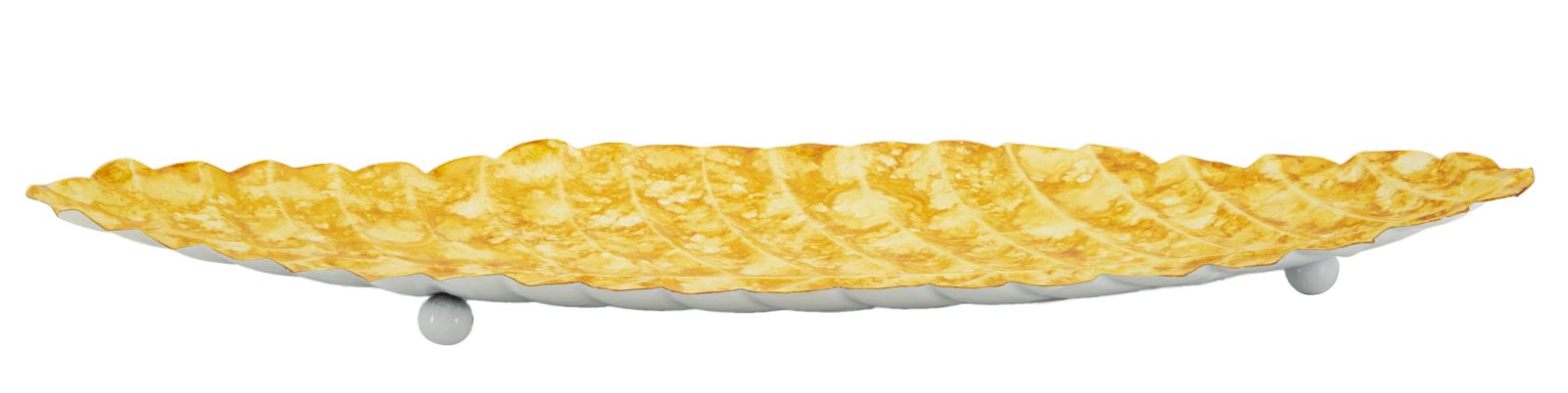 Dekoratívny podnos S Tasche Drop Mauro Ferretti, žltý