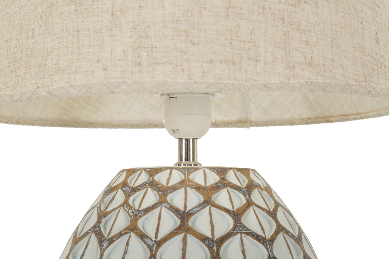Stolová lampa Tibet Mauro Ferretti, béžová/biela