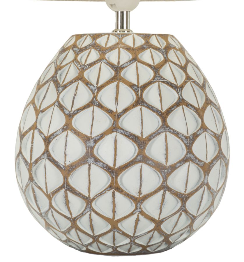 Stolová lampa Tibet Mauro Ferretti, béžová/biela