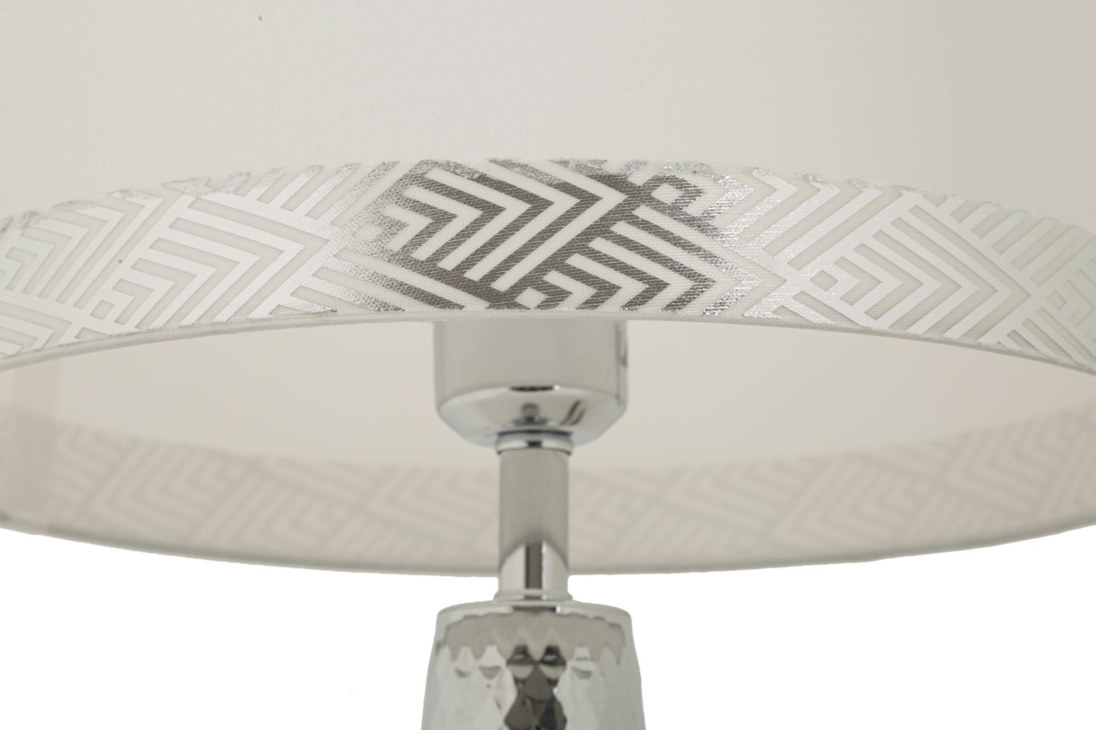 Stolová lampa Tower Argento Mauro Ferretti, biela/strieborná