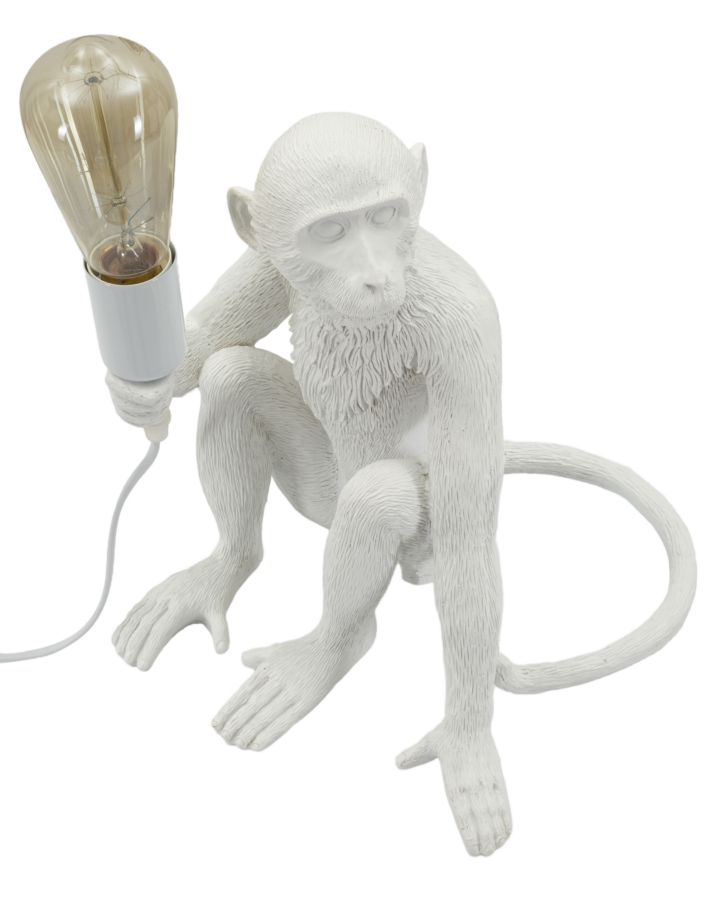 Stolová lampa Monkey Seduta Bianca Mauro Ferretti, biela