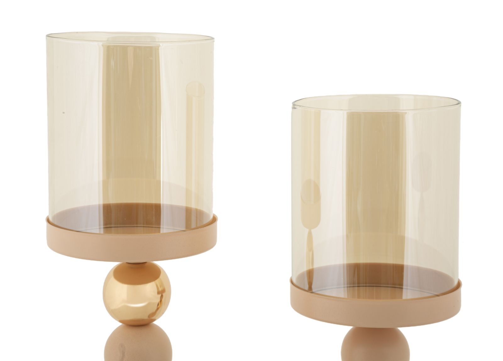 Svietniky P Cand Glassy Mauro Ferretti, lososová/zlatá