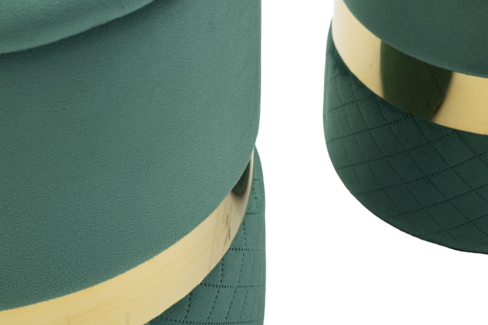 Dekoratívne taburety 2ks C Contenitore Mauro Ferretti, zelený/zlatý