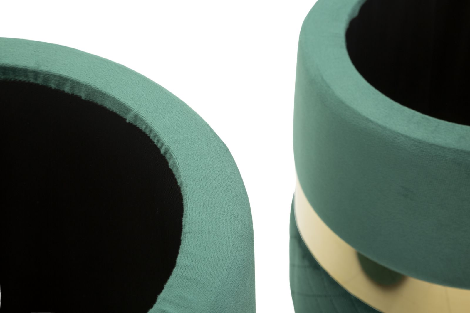 Dekoratívne taburety 2ks C Contenitore Mauro Ferretti, zelený/zlatý