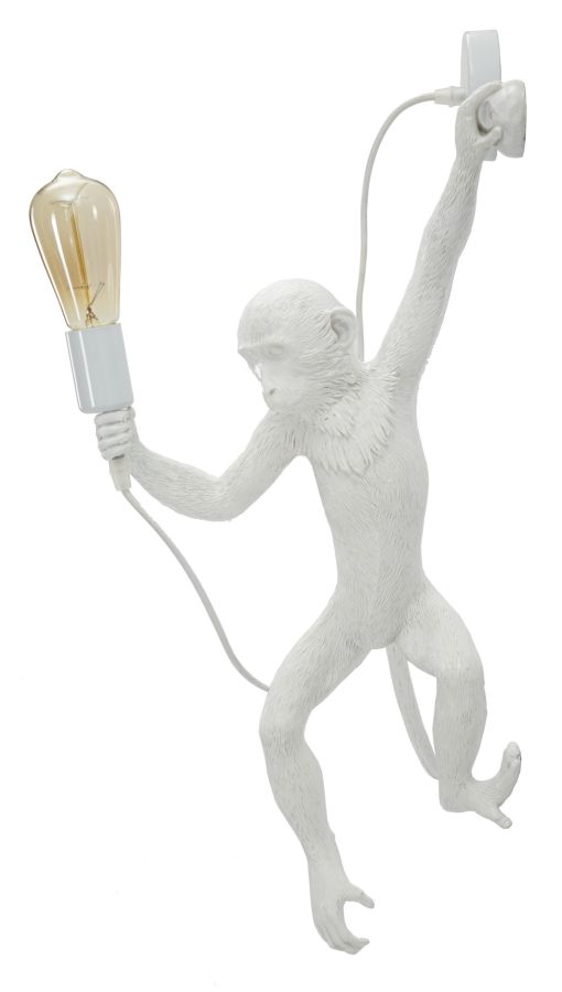 Dizajnová lampa Monkey Bianca Mauro Ferretti, biela