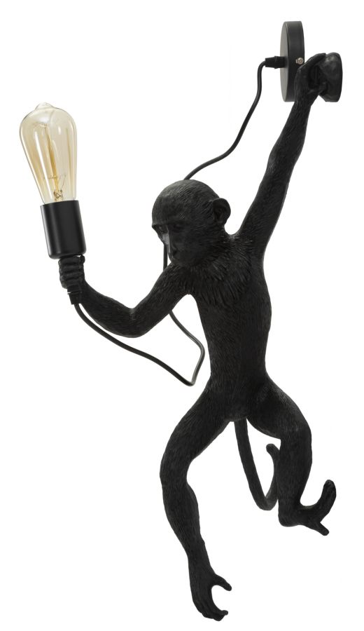 Dizajnová lampa Monkey Nera Mauro Ferretti, čierna