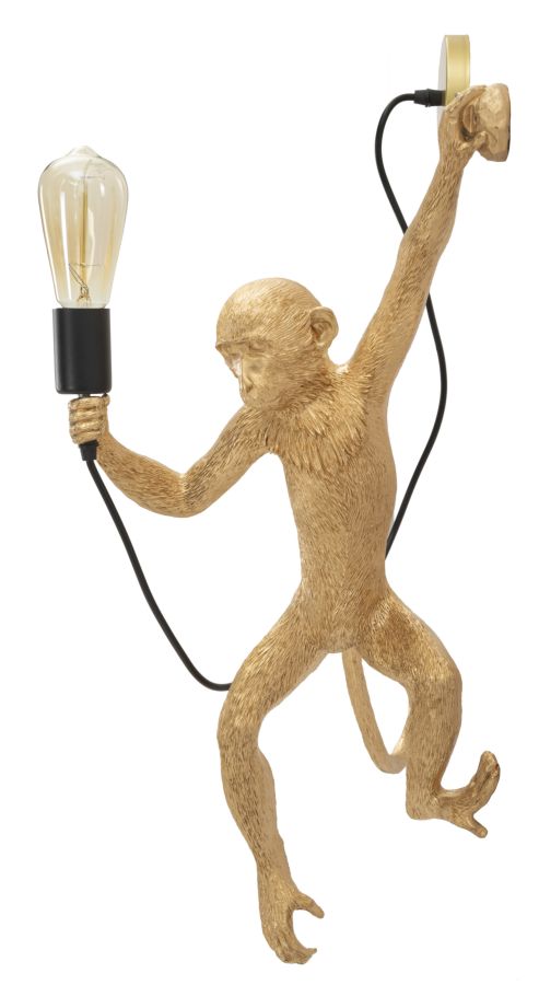 Dizajnová lampa Monkey Oro Mauro Ferretti, zlatá