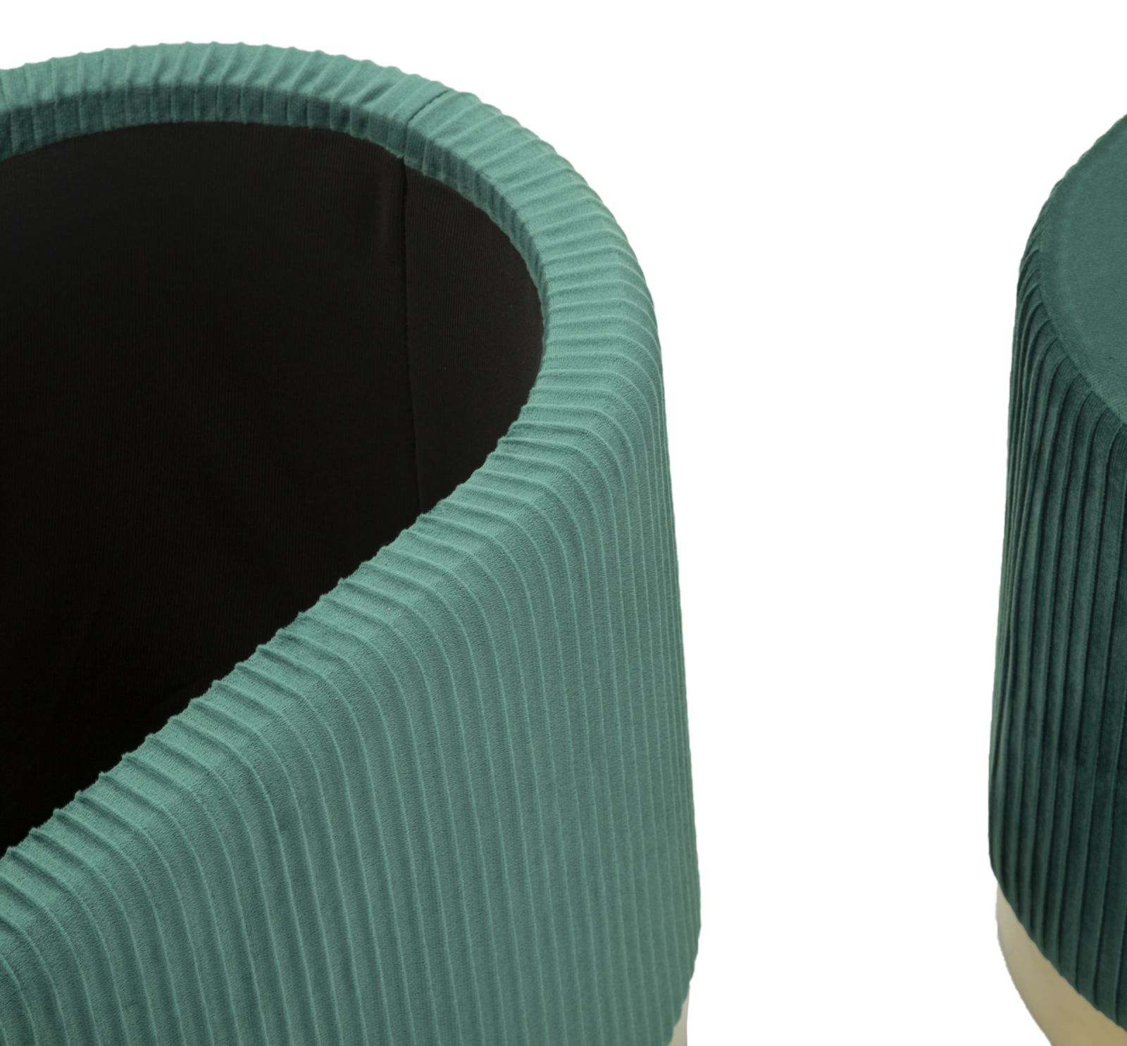 Dekoratívne taburety 2ks + lavička Panca C Contenitore Mauro Ferretti, zelená/zlatá