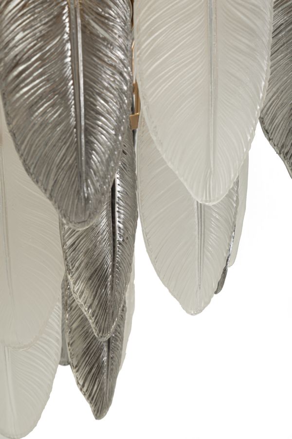 Dizajnová lampa Lampadario Leafy Mauro Ferretti, zlatá