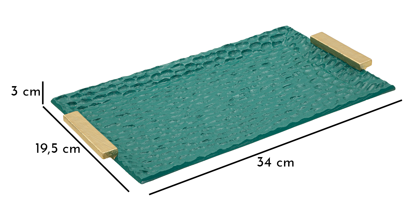 Dekoratívny podnos S Tasche Grent Mauro Ferretti, tyrkysový