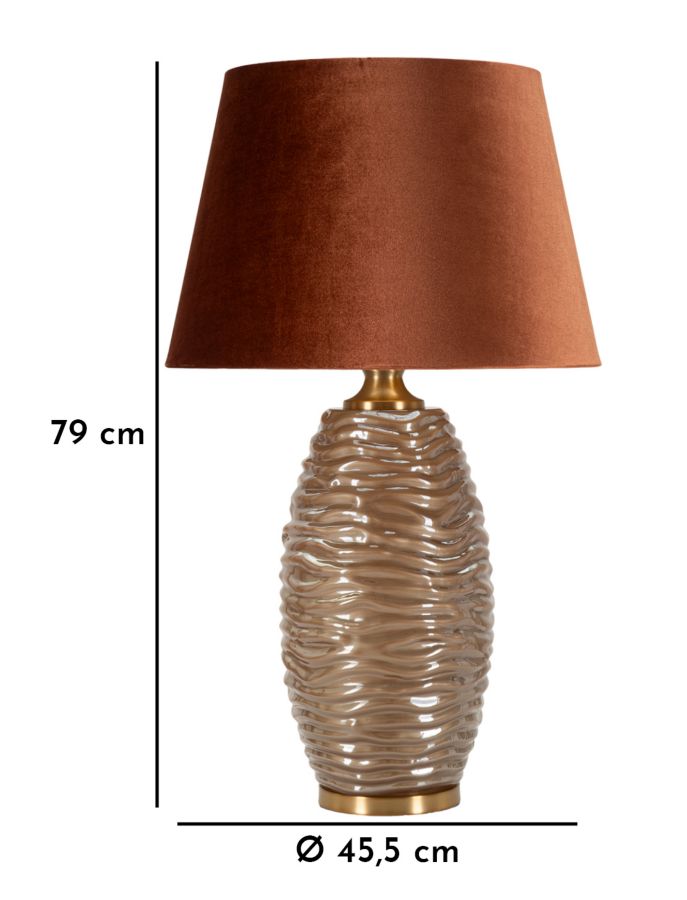 Stolová lampa Praga B Mauro Ferretti, červená