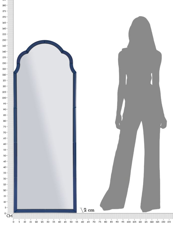 Zrkadlo Tangeri Blu, modré