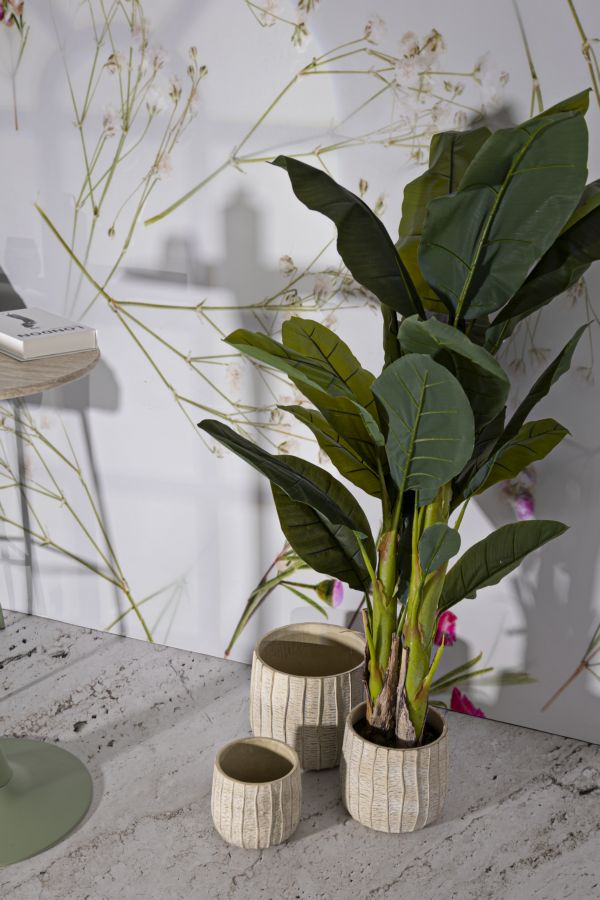 Dekoratívny doplnok Cachepot Flake Set Mauro Ferretti 30,5×27-25×22,2-19,5×18 cm