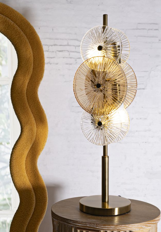 Stolová lampa Osaka Mauro Ferretti, zlatá