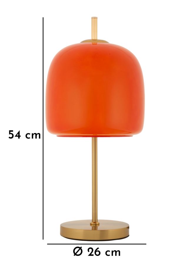 Stolová lampa Oldy Mauro Ferretti, oranžová/zlatá