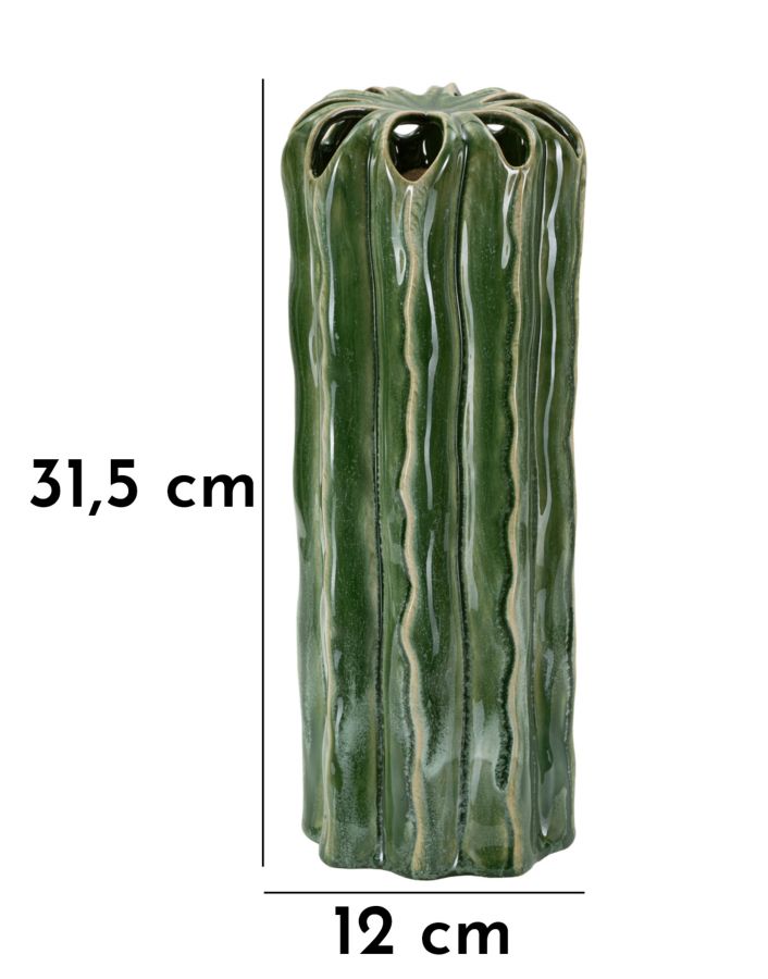 Dekoratívna váza Cactus Tall Mauro Ferretti, zelená