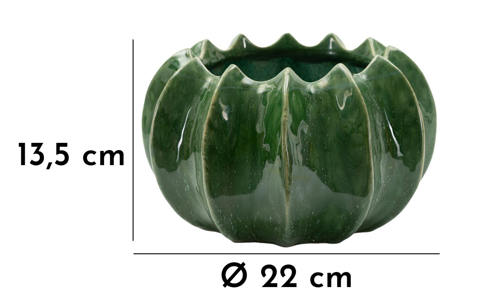 Dekoratívny doplnok Cachepot Cactus Mauro Ferretti Ø 22×13,5 cm