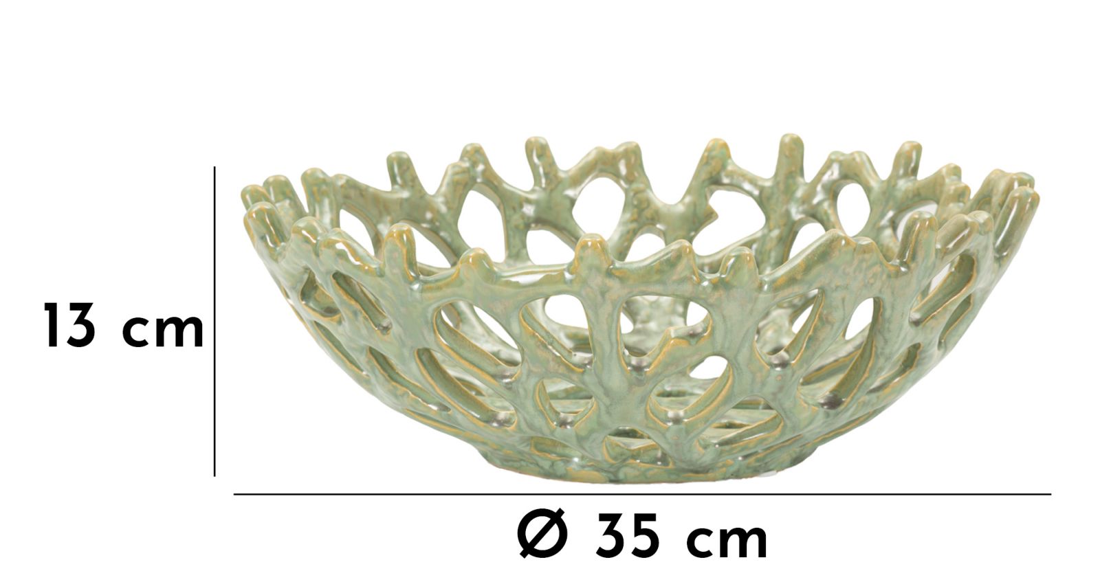 Dekoratívna misa S Tasche Coral Mauro Ferretti, zelená