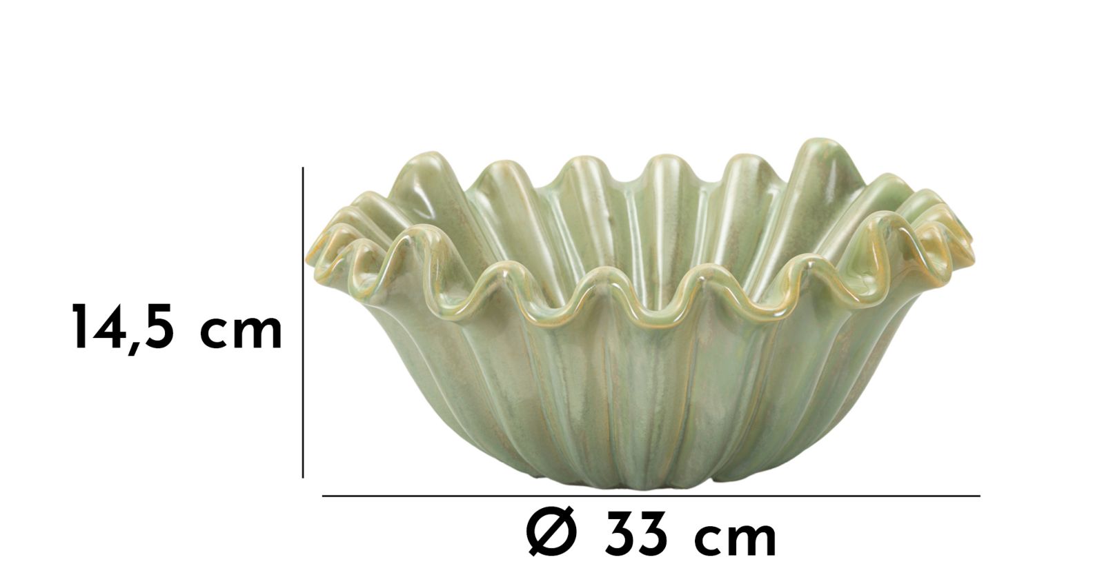 Dekoratívna misa S Tasche Venice Mauro Ferretti, zelená