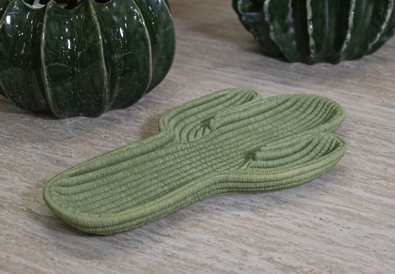 Dekoratívny podnos S Tasche Cactus Mauro Ferretti, zelený