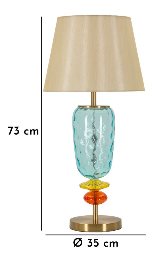 Stolová lampa Colorful Mauro Ferretti, farebná/zlatá