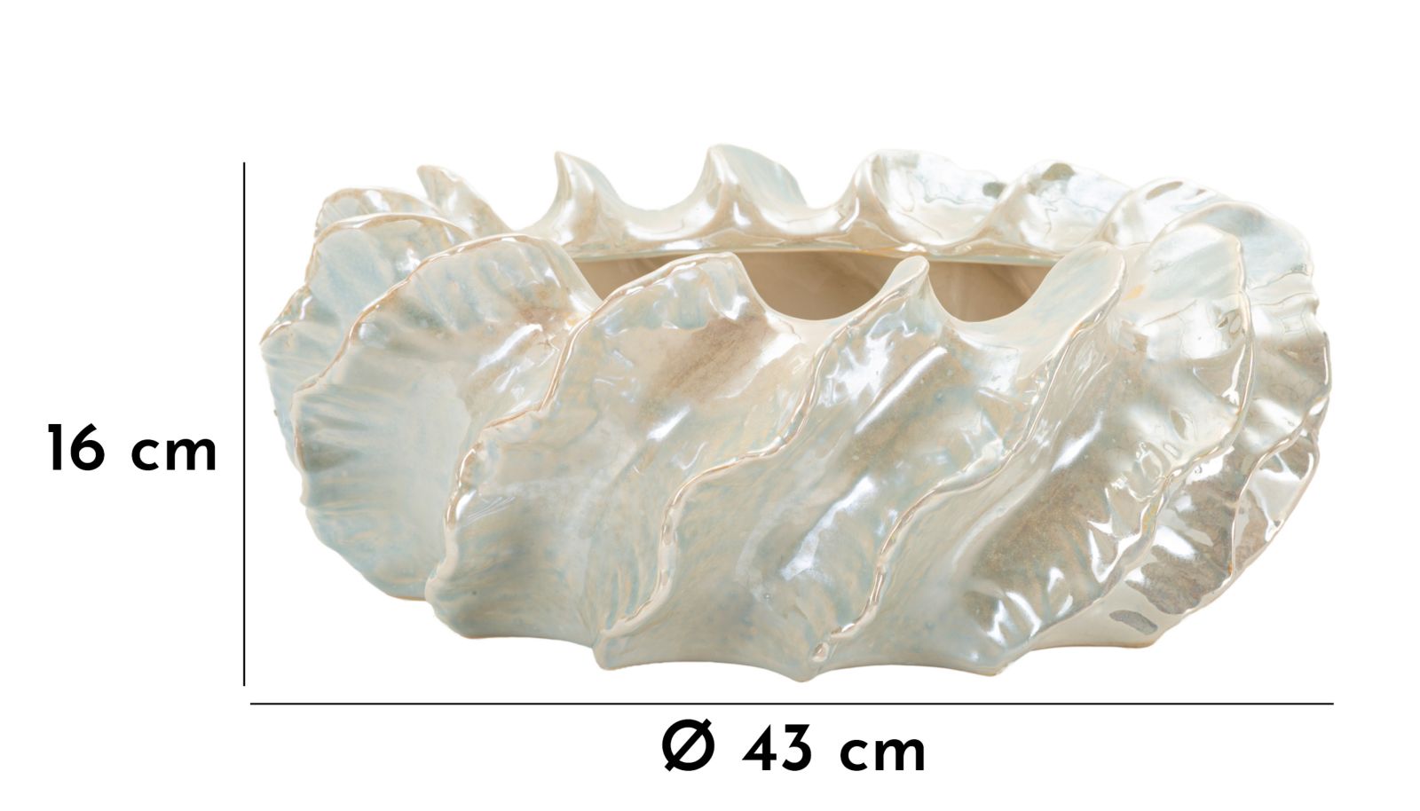 Dekoratívny doplnok Cachepot Perly Mauro Ferretti Ø 43×16 cm