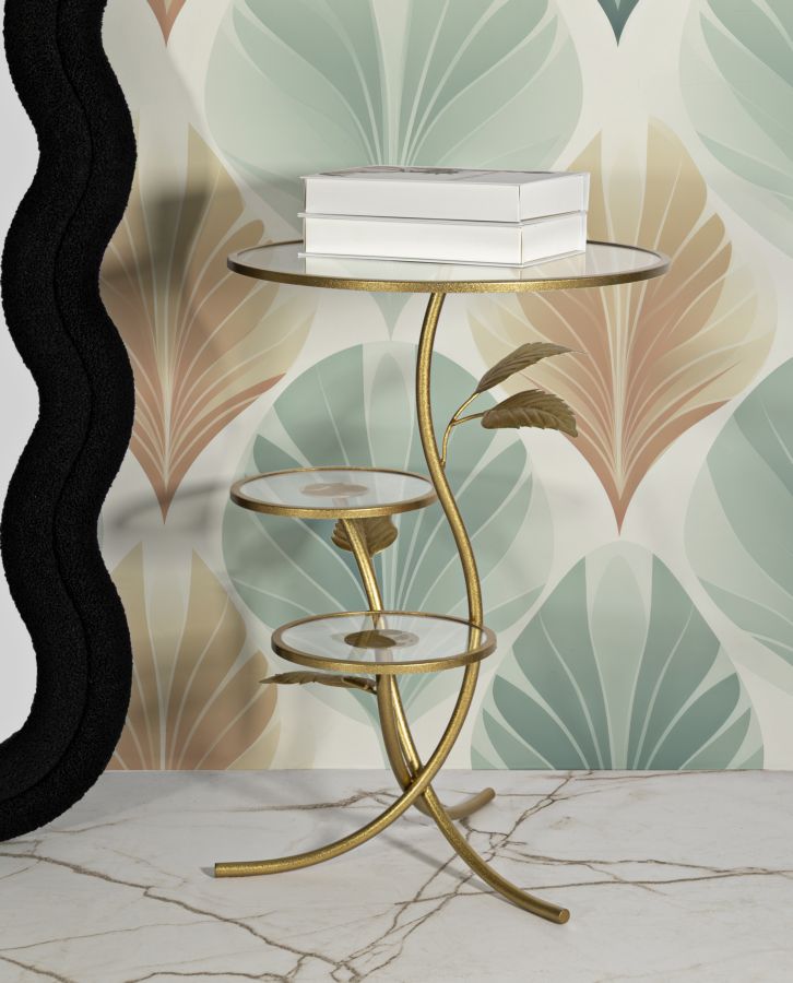 Dekoratívny doplnok Tavolinetto Ripiani Leaf Mauro Ferretti Ø 54×47×69,5 cm