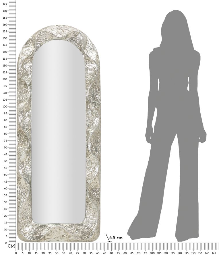 Zrkadlo Argelux Arco, strieborné