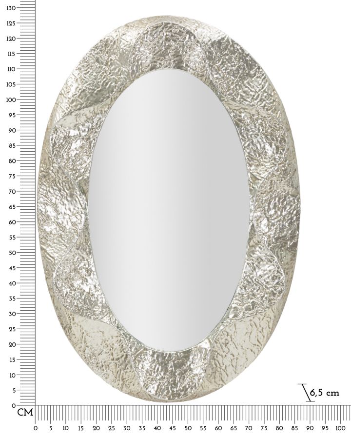 Zrkadlo Argelux Ovale, strieborné