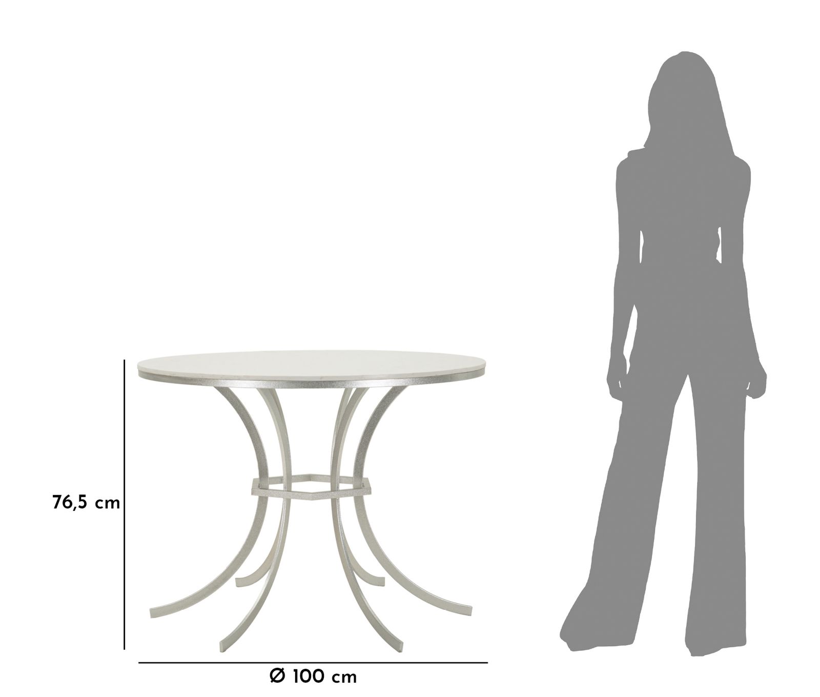 Stôl Pranzo Istanbul Mauro Ferretti Ø 100×76,5 cm