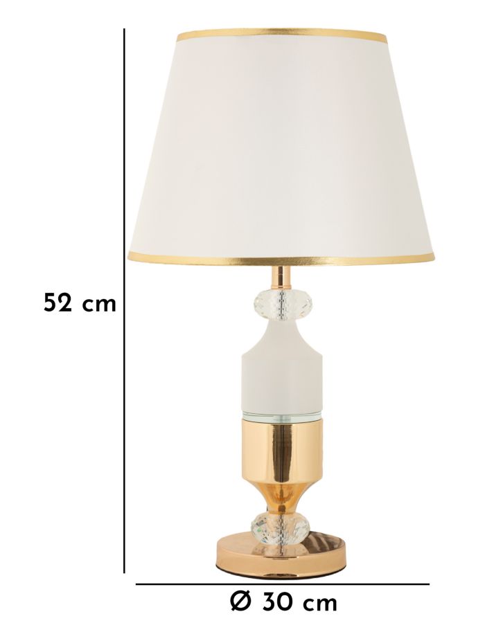 Stolová lampa Gipsy Mauro Ferretti, biela/zlatá