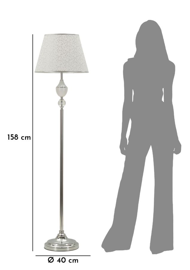 Stojanová lampa Kody Mauro Ferretti, strieborná