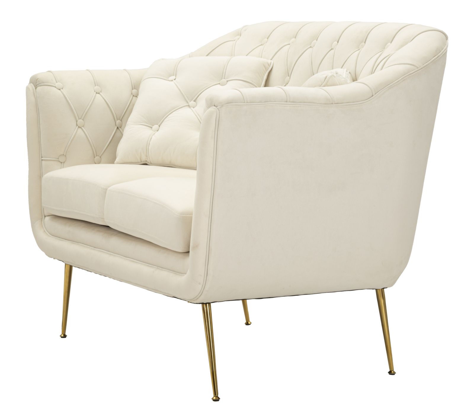 Dekoratívny doplnok Divanetto Budapest Crema Mauro Ferretti 130×83×91 cm