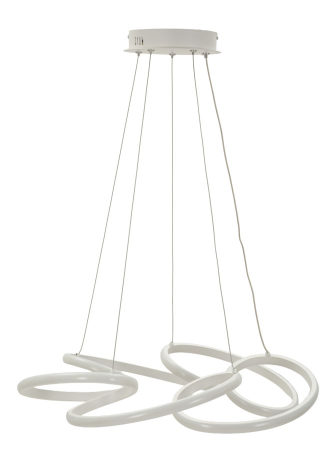 Lámpara Colgante LED Glovy Blanco Ø 55x120 cm (Luz con 3 Temperaturas de Color)