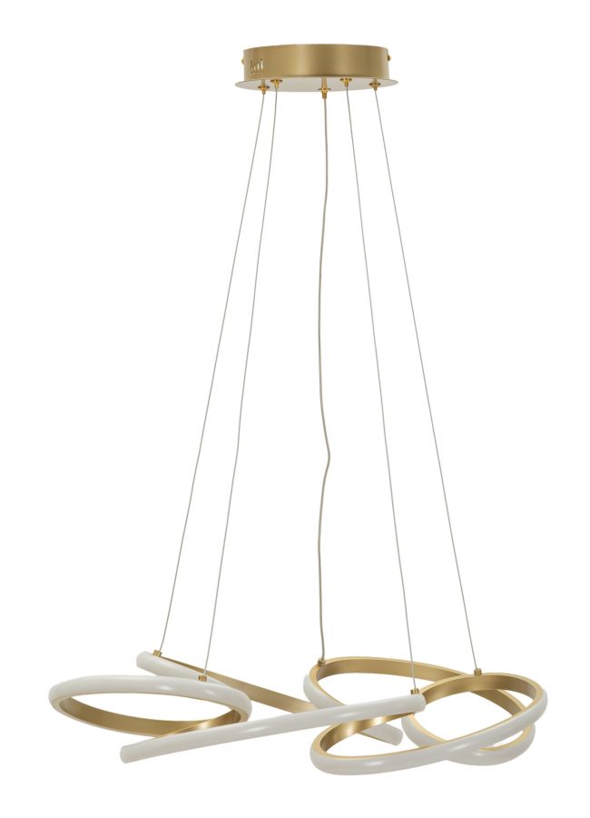 Lámpara Colgante LED Glovy Oro Ø 55x120 cm (Luz con 3 Temperaturas de Color)