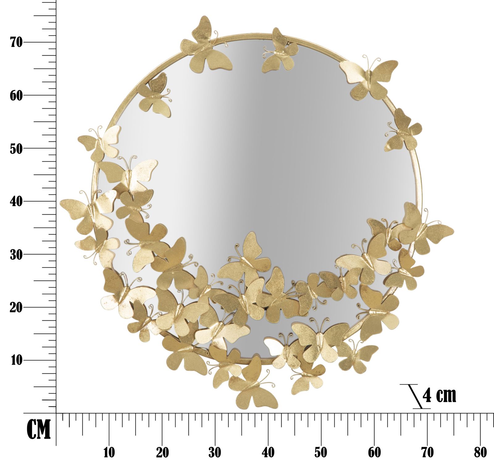 Sendmeamirror 6 specchi a Forma di Farfalla Grande, 45 cm