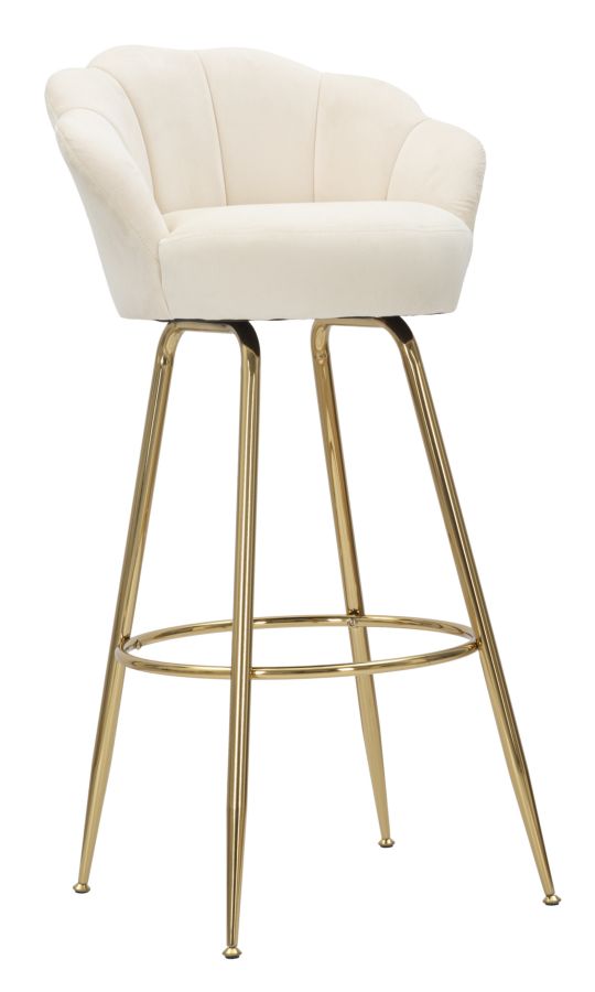 SGABELLO BAR VIENNA CREMA CM 55X53X110 (ALTEZZA SEDUTA 88 CM)
