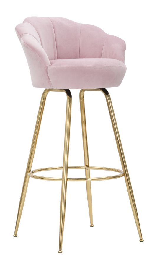 SGABELLO BAR VIENNA ROSA CM 55X53X110 (ALTEZZA SEDUTA 88 CM)