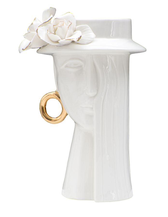 VASO WOMAN ELEGANT PORCELLANA CM 15X13,3X23,5 MIN 2