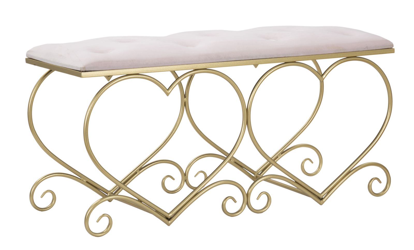 PANCA HEART ROSA CM 105X37,5X51,5