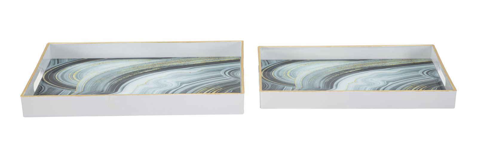 S/TASCHE WHITE MARBLE COPPIA CM 40X30X4-35X25X3,5