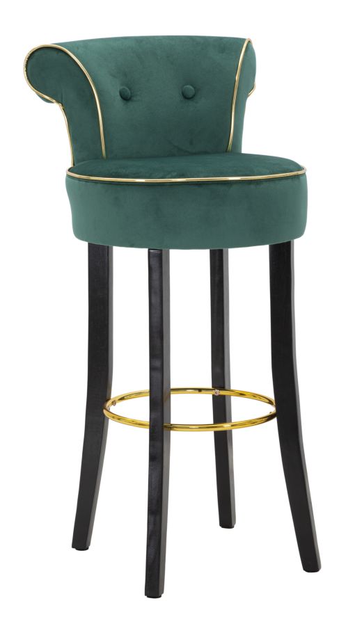 SGABELLO BAR LUXY VERDE CM 46X48X96 (ALTEZZA SEDUTA 75CM)