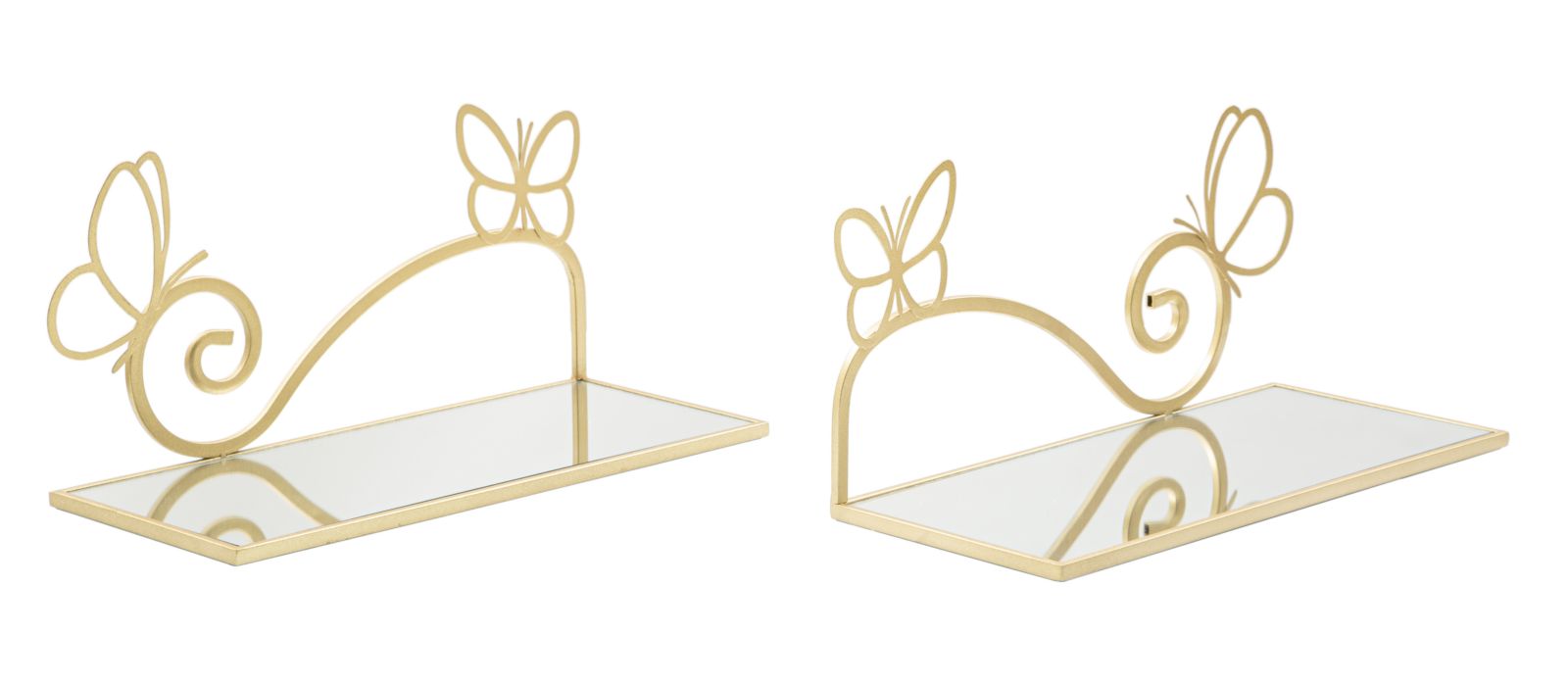 COMODINO MENSOLA BUTTERFLY COPPIA CM 41,5X18X21