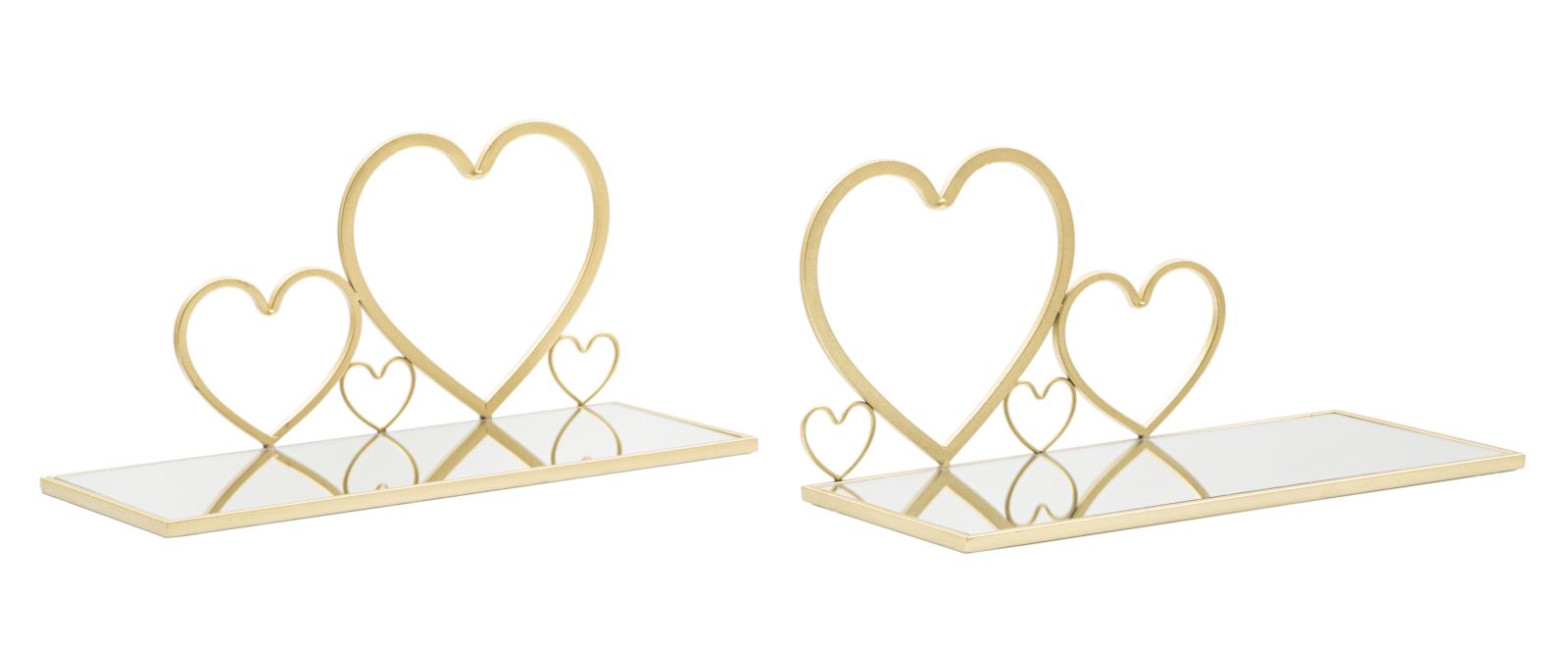 COMODINO MENSOLA HEARTS COPPIA CM 41,5X18X21